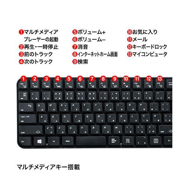 サンワサプライ マウス付きワイヤレスキーボード ブラック SKB-WL25SETBK 1セット_2