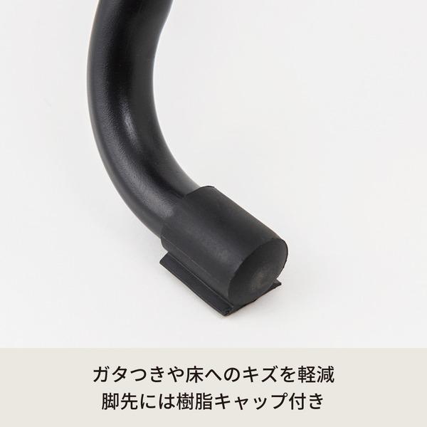 〔6脚セット〕ベースチェア(ブラック/黒) 折りたたみ椅子 カウンターチェア 合成皮革 スチール イス 背もたれ付き コンパクト スリム キッチン クッション パ...