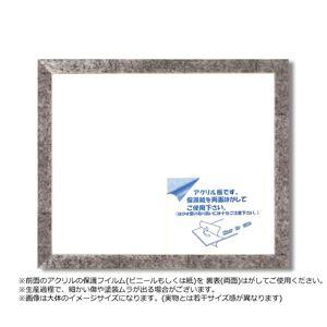 デッサン額 569B 半切(545×424mm) 銀柄紋 ポスター デッサン 水彩画 絵画 画用紙 UVカットアクリル 額 額縁 フレームの画像