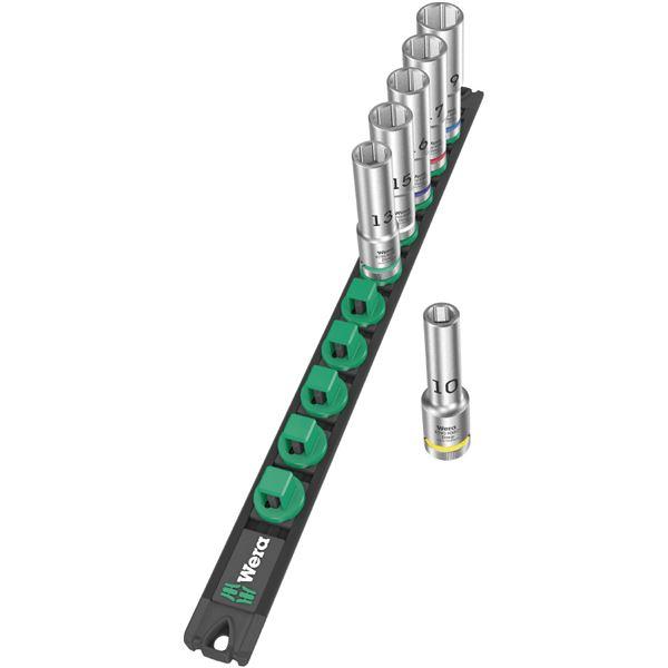 WERA ヴェラ 差込角 1/2SQ 収納レール付き 6本組 ディープソケット セット 10-19mm入り 005470 工具 ツール DIY ソケット_1