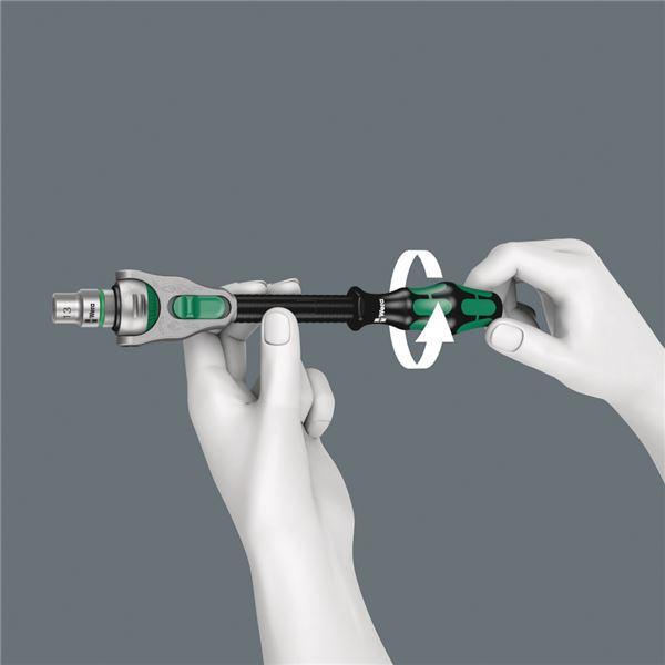 WERA ヴェラ 差込1/2DR Zyklopラチェットハンドル 72ギア 全長277mm 073262 工具 ツール DIY 作業工具 道具_5