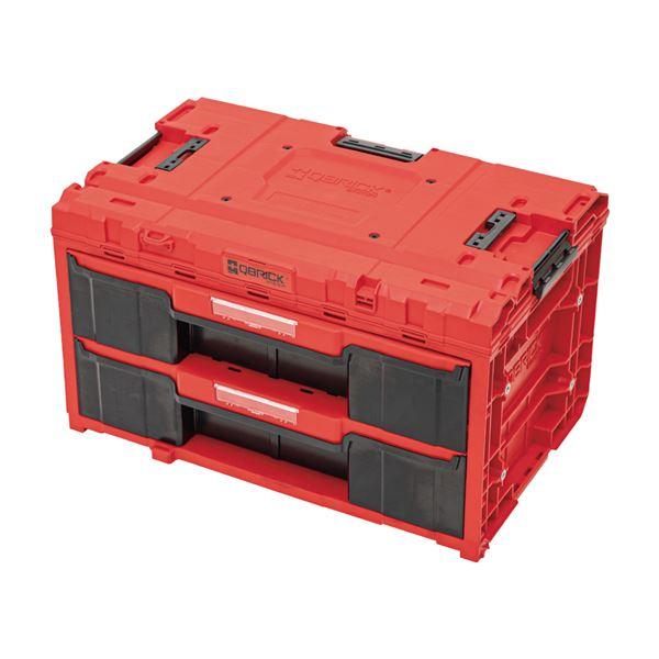 QBRICK キューブリック QS1 ツールボックス 2段 赤 SKRQONED2CZEPG003 工具 作業工具 道具 ツール DIY_1