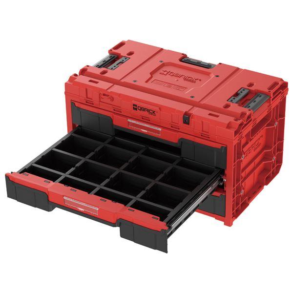 QBRICK キューブリック QS1 ツールボックス 3段 赤 SKRQONED3CZEPG003 工具 作業工具 道具 ツール DIYの画像