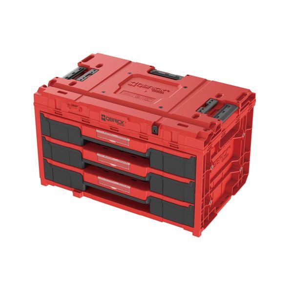 QBRICK キューブリック QS1 ツールボックス 3段 赤 SKRQONED3CZEPG003 工具 作業工具 道具 ツール DIYの画像
