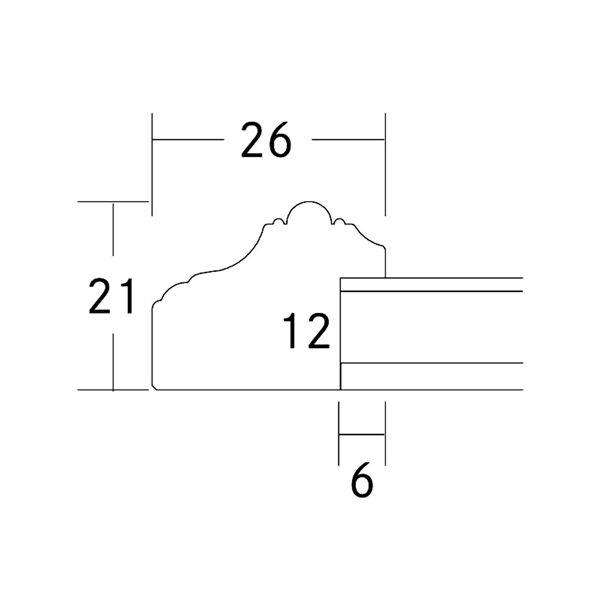 〔軽量額〕UVカットアクリル 装飾水彩額（マット付き）F10 Gブラウン_2