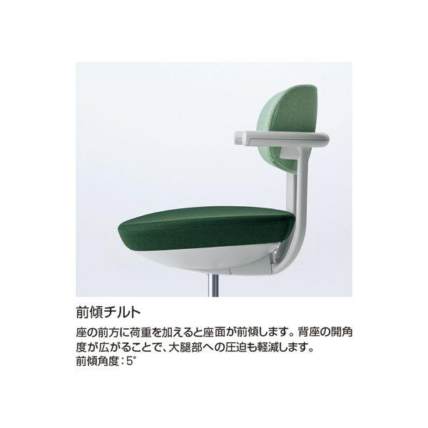 コクヨ パロチェアー 背クッション スタンダードタイプ 本体：ブラック 背・座：ペールテラコッタ C07-B11CU-BK0Y0Y11脚_2