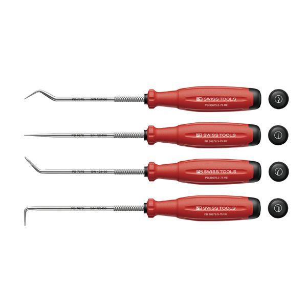 PB SWISS TOOLS ピービースイスツールズ 4本組 スイスグリップEVO ピックツール ロールケース付 BOX 38681.CBB 工具 ツール DIY