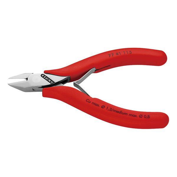 KNIPEX クニペックス エレクトロニクスニッパー プラスチックコーティング 全長115mm 7741-115 工具 ツール DIY 作業工具_2