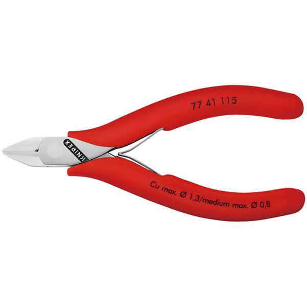 KNIPEX クニペックス エレクトロニクスニッパー プラスチックコーティング 全長115mm 7741-115 工具 ツール DIY 作業工具_3