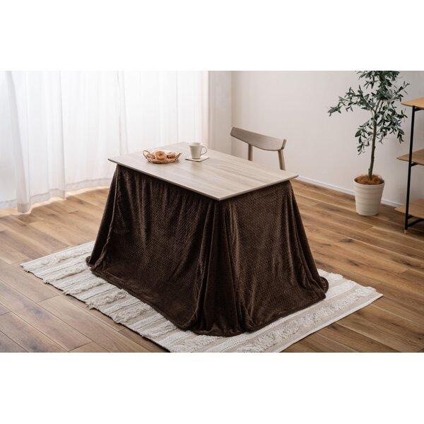 2WAYコタツ 約W105×D60×H40/70cm グレージュ 継脚式 組立式の画像