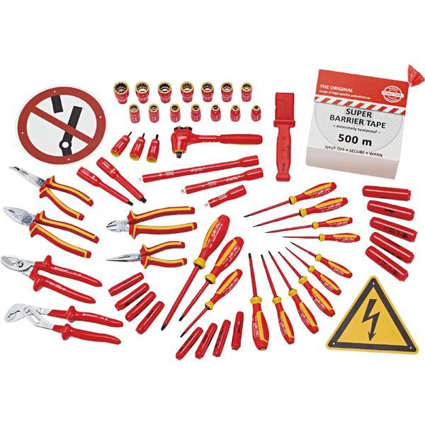 STAHLWILLE スタビレー 48点入 3/8SQ 1000V絶縁工具セット ケース付 全長520mm 13300VDE 工具 ツール DIY 作業工具の画像