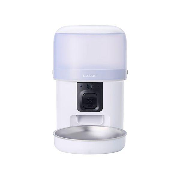 エレコム スマホ対応カメラ付き自動給餌器 2L/ドライフード専用 PET-AF05CAWHの画像