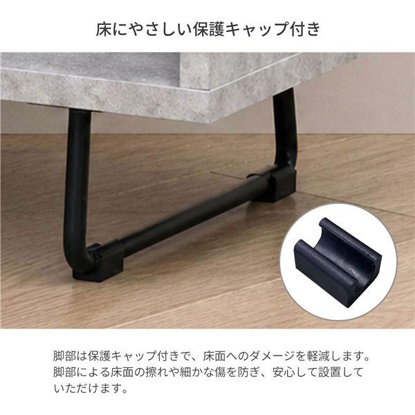 大理石調 ラック 約幅87.5×奥行29.6×高さ116.3cm グレー 組立品_2