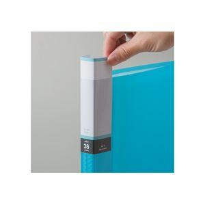 （まとめ）TANOSEE クリアブック（透明表紙） A4タテ 24ポケット オレンジ 40冊の画像