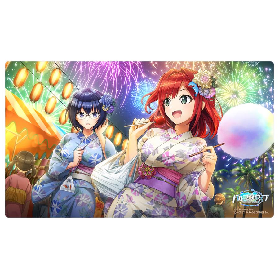 ドルフィンウェーブ ラバーマット　公式イラスト集Ver. 予約) ドルフィンウェーブ ラバーマット（初めてのお祭り） カーテン魂