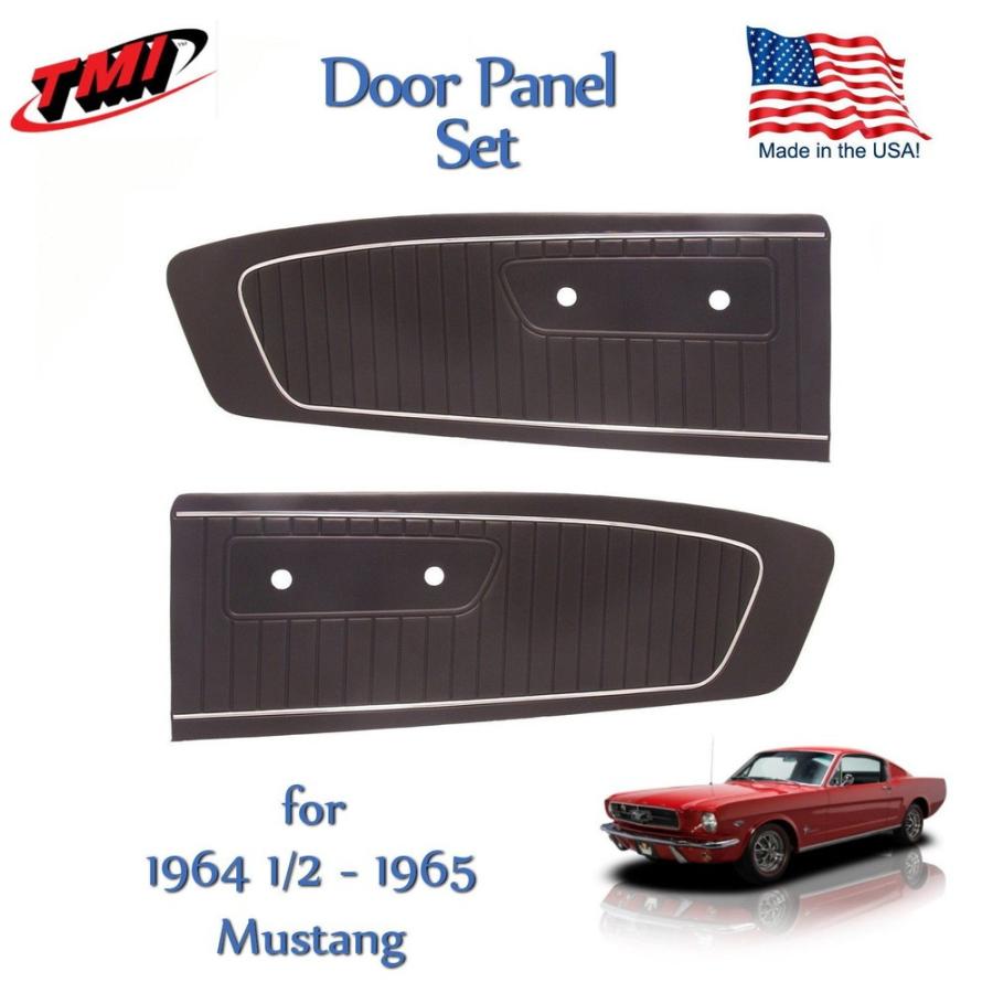 代引不可 車 カー 用品 パーツ Tmi Black Vinyl Door Panels For 1964 1965 Mustang By Tmi Made In The Usa In Stock 在庫限り Mamagoto Com Np