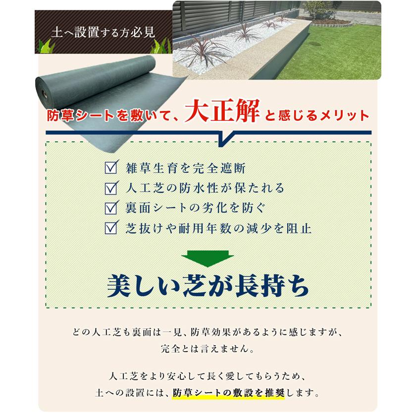 人工芝 ロール ピン 付 2m×10m 芝丈 35mm パイル 20平米 芝 マット リアル 高密度 ターフグランデ(R) ロング ピン100本 -法人限定(条件付き個人可)の画像