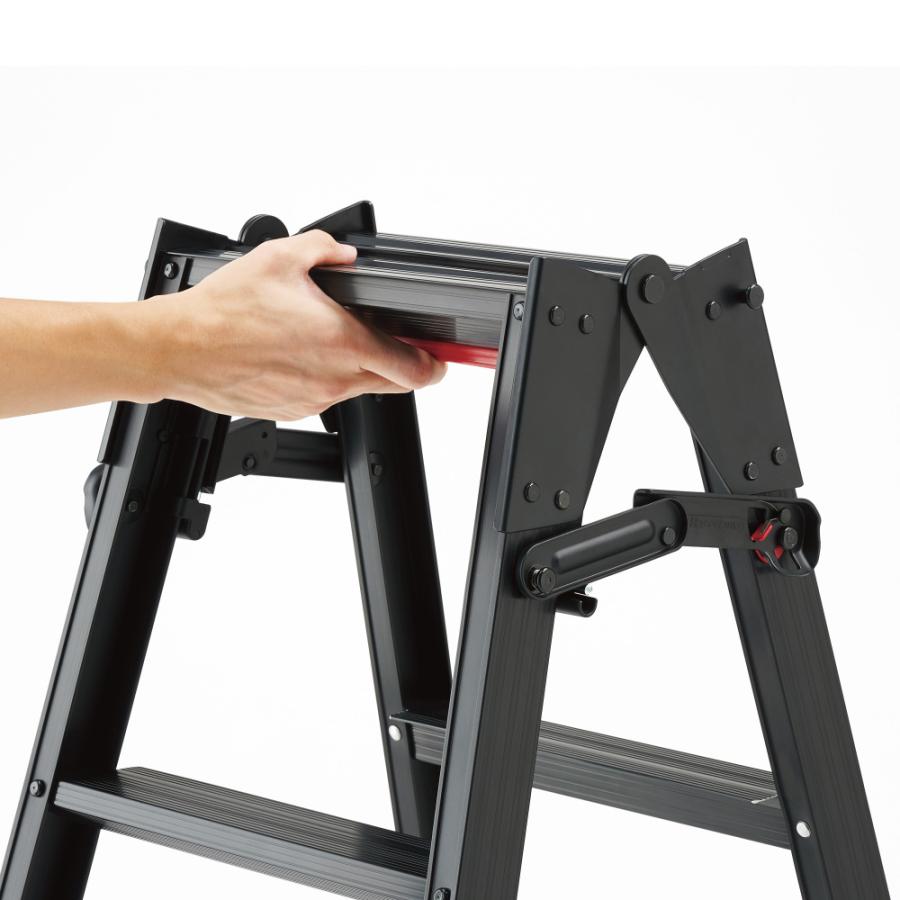 長谷川工業 脚立 7段 はしご 兼用 黒 有効高さ〜1.62m はしご時長さ