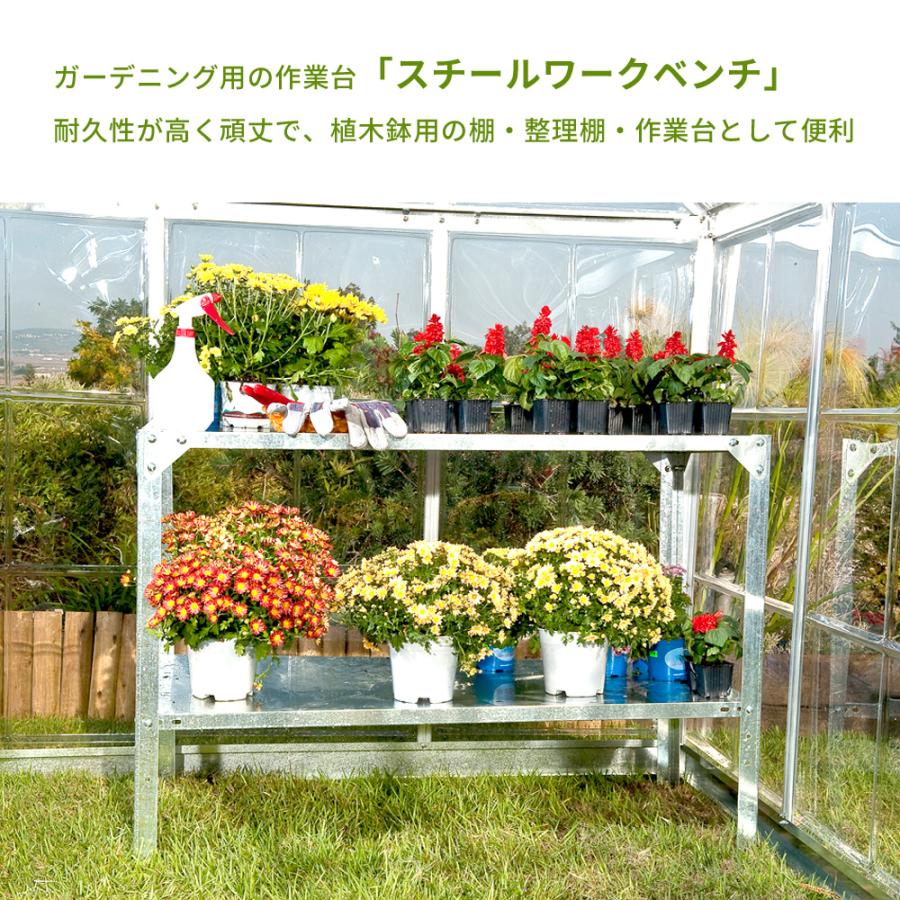 オプション］ ワークベンチ 作業台 整理棚 グリーンハウス 