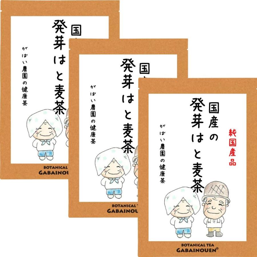 国産 発芽はと麦茶 5g×40包 （お得な3個セット） 国産 残留農薬・放射能検査済【はとむぎ茶/ハト麦茶/鳩麦茶/ノンカフェイン/ お茶/送料無料/健康茶】（Yahoo!・健康茶専門店がばい農園）