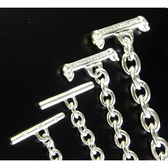 3.9Chain & 1/16 T-bar Necklace (Platinum Finish) [N-153 3.9Chain & 1/16 T-bar Necklace (Platinum Finish) [N-153
