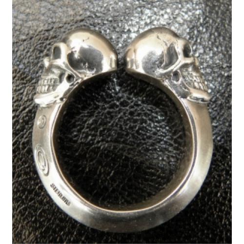 Gaboratory Quarter Skull With Half Triangle Wire Ring [R-32