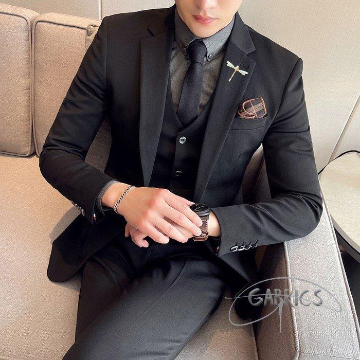 100 本物 スーツ 夏 通年 カジュアルスーツ 春 ノータックスラックス 秋 ビジネススーツ 3点セットアップ 冬 オールシーズン対応 メンズスーツ 2ツボタン 3ピーススーツ カラー ブラック Michiganestateplanning Com