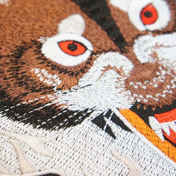 大きな刺繍アイロンワッペン アップリケ パッチ【ローンウルフ 一匹狼