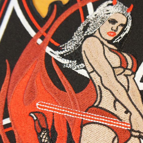 大きな刺繍アイロンワッペン アップリケ パッチ【アイアンクロスと