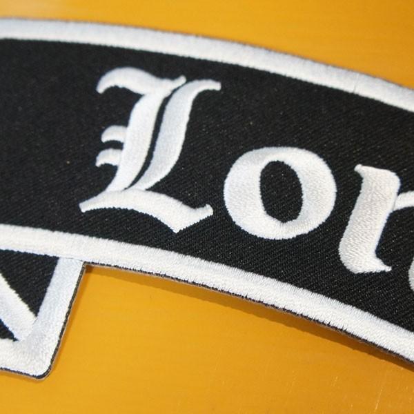 大きな刺繍アイロンワッペン パッチ【LONE WOLF・一匹狼】大きい 大きな刺繍アイロンワッペン パッチ【LONE WOLF・一匹狼】大きい
