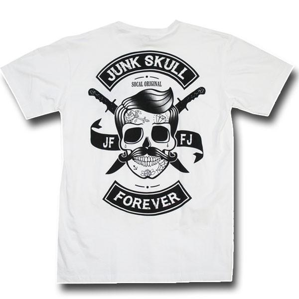 t*r様 40s デビル　サタン　ビンテージ　vintage ドクロ　スカル 灰 バイカーTシャツ・JUNK SKULL・ジャンクスカル(半袖Tシャツ) Tシャツ