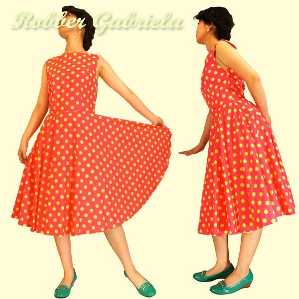 超可爱 レディース ロカビリーワンピース ストレッチ素材 サーキュラーワンピース 全円 ひざ丈ワンピース Grupo3f Com Br