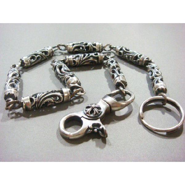 シルバー925ウオレットチェーン【唐草】シルバーアクセ ブレスレット シルバー925の画像