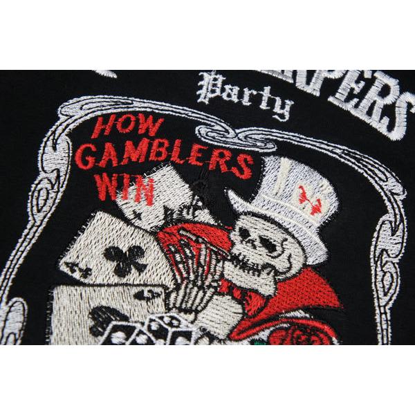 子供服【刺繍】長袖Tシャツ【スカル マジシャン ポーカー】キッズ KIDS  