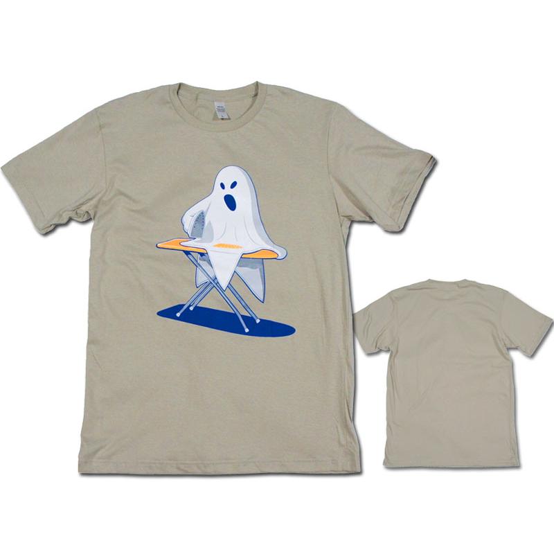 L おもしろｔシャツ アイロンオバケ 半袖 ライトグレー イラストｔシャツ デザインｔシャツ ムー メンズ 面白ｔシャツ おばけ 妖怪 アメリカ ハロウィン Tshirt1901 ロバーガブリエラ 通販 Yahoo ショッピング