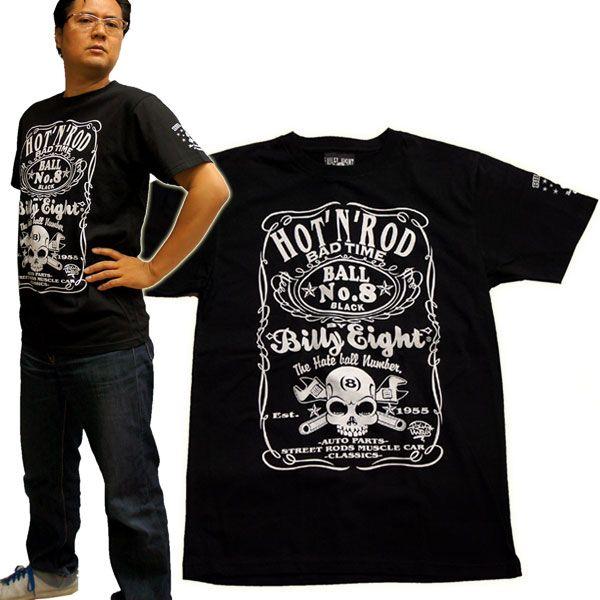 M】【L】【XL】ビリー・エイト、ロックTシャツ【BAD TIME】(半袖) 黒 