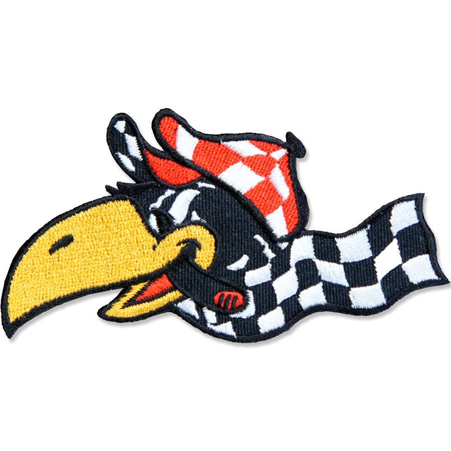 アメカジワッペン アップリケ パッチ【カラスのレーサー Crow Racer