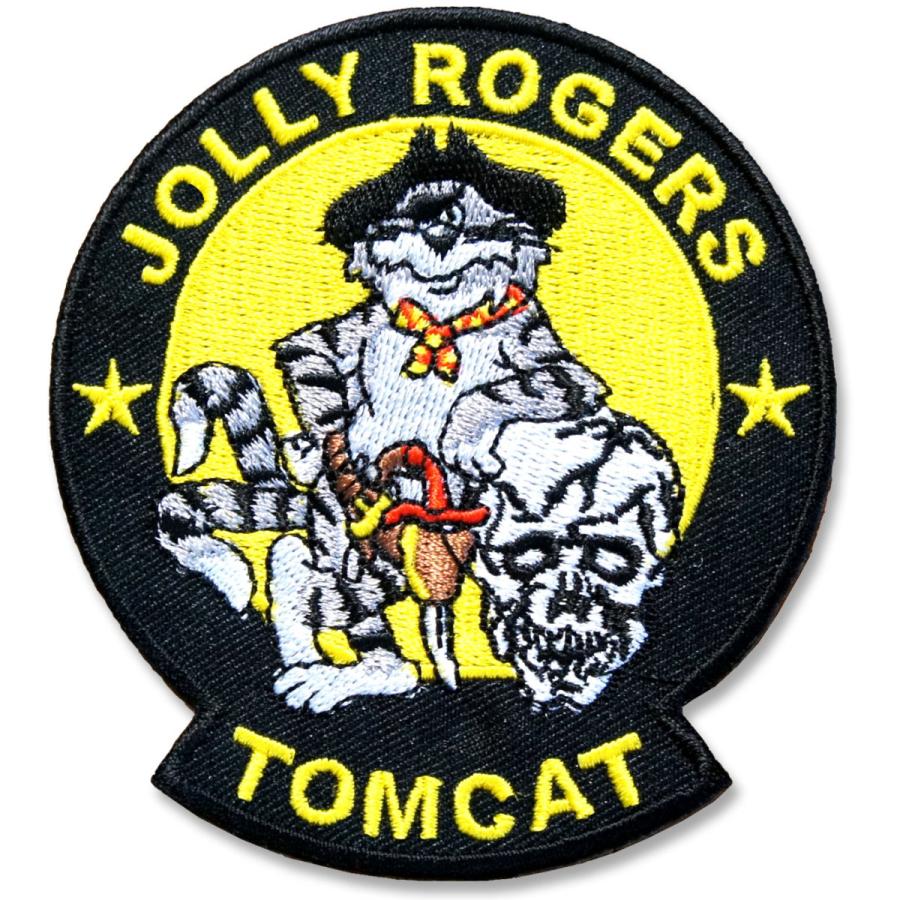 ミリタリーワッペン【TOMCAT・トムキャット JORRY ROGERS】アイロン接着 F-14 エアフォース アメリカ空軍 トップガン スカル ドクロ パッチ｜gabriela｜02