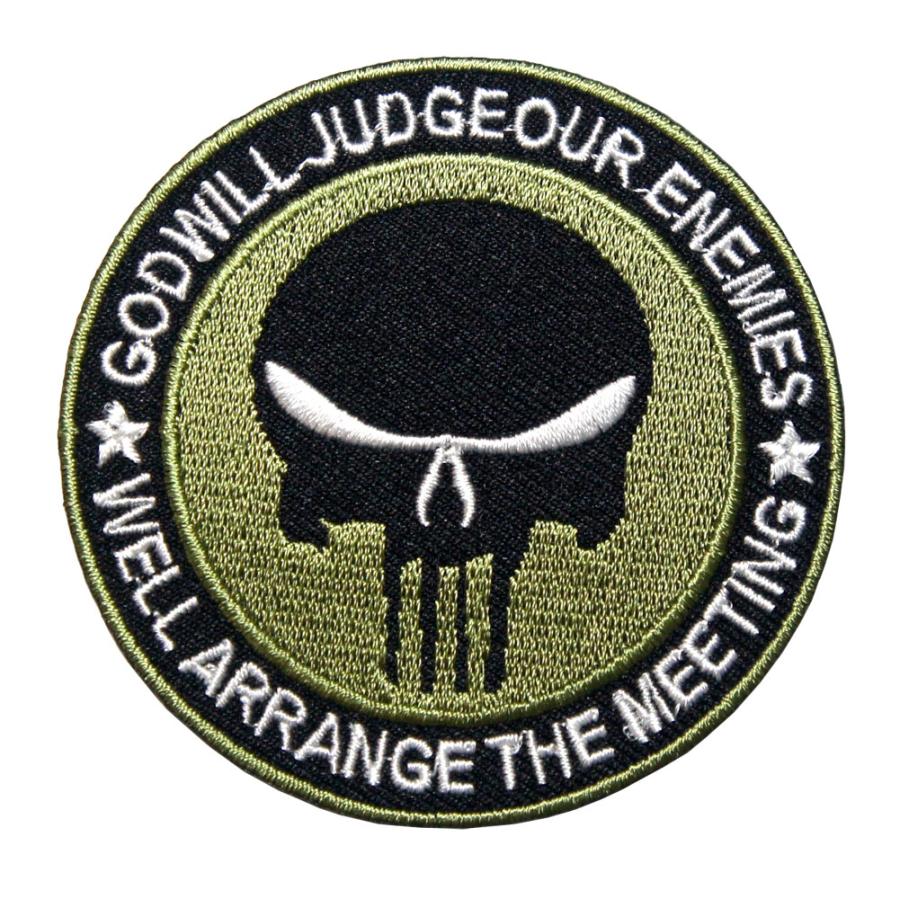 ミリタリー アイロン ワッペン【God will judge our enemies/神は私