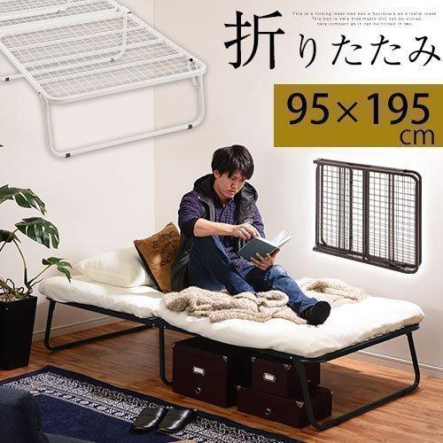 スチールベッド コンパクトベッド 寝具 折り畳み式 シングル パイプ ベッド 折りたたみ 簡易ベッド ベッドフレーム おしゃれ パイプベッド 脚  傷防止 コンパクト :BSN035075:家具と雑貨のラックス - 通販 - Yahoo!ショッピング