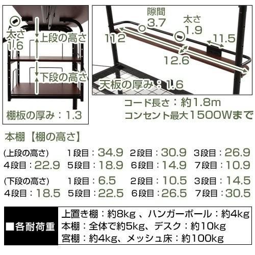 デスク付き ベッド システムベッド シングルベッド 宮付 棚付き コンセント 収納 パイプベッド シングル 多機能 メッシュ 下収納 棚 ベッドフレーム ロータイプ アテックス ATEX 快眠マット SOYOハーフ AX-BSA608Hbl ブルー IQ1996727584(19880円)