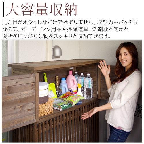 物置 屋外 木製 小型 おしゃれ 収納ボックス 用具入れ 工具入れ 工具箱 収納庫 Diy ガーデン ガーデニング 天然木 室外機 カバー 上段 上置 Gar 家具と雑貨のラックス 通販 Yahoo ショッピング