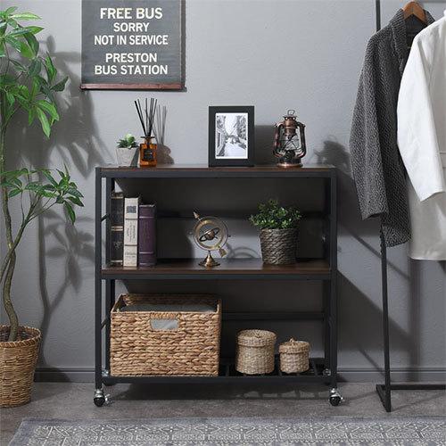 【完成品】【開梱設置サービス付き】 フリーラック ウッドシェルフ 3段 多目的ラック ディスプレイ シェルフ 収納 フリーラック ウッドシェルフ 3段 多目的ラック シェルフ 収納