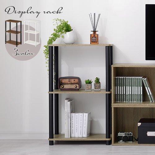 シェルフ リビング収納 ラック 隙間 サイドラック スリム Cd Dvd 収納棚 オープンシェルフ 北欧 マルチラック 玄関 棚 おしゃれ 三段 茶色 白 Lra 家具と雑貨のラックス 通販 Yahoo ショッピング