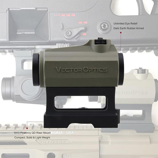 【VECTOR OPTICS】ドットサイト MAVERICK Gen3 1x22 SOP DE 3M.O.A./等倍（1倍）/L・Hマウント付/ベクターオプティクス/SCRD-39/276295〈*0118-0002-DE〉_17