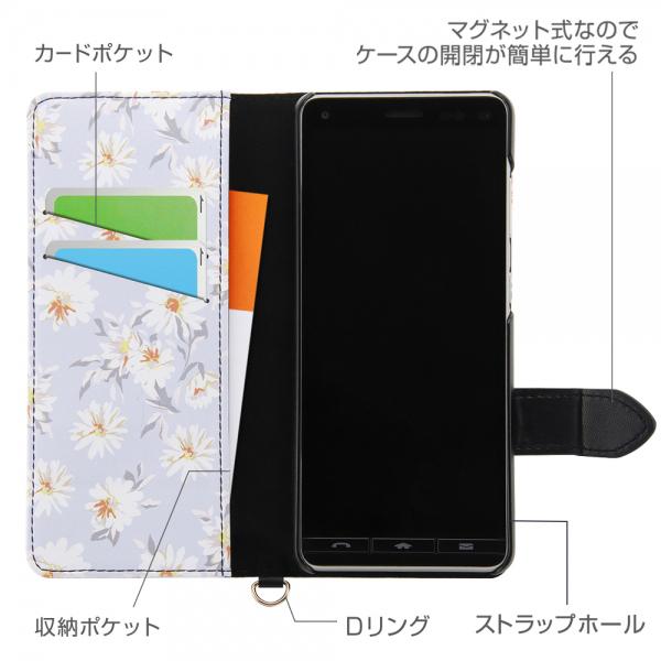 Basio 4 かんたんスマホ2 手帳 総花柄 ハンドストラップ ブルー ベイシオ Rt Bso4evc4 A Gadget Market ヤフー店 通販 Yahoo ショッピング