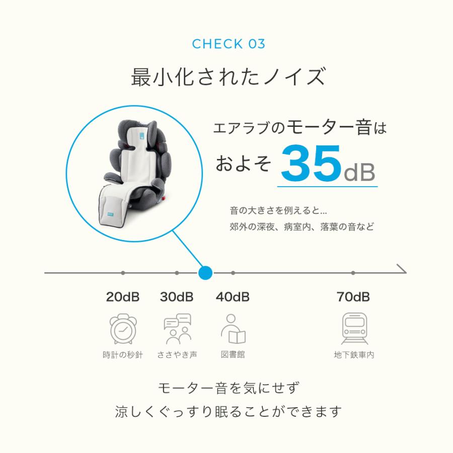 Poled poled【公式】 エアラブ3 ジュニア 静音 ファン付き 冷感