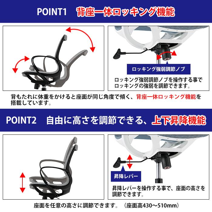 オフィスチェア 事務椅子 CF-10M 幅575x奥行570x高さ880〜960mm 座面高