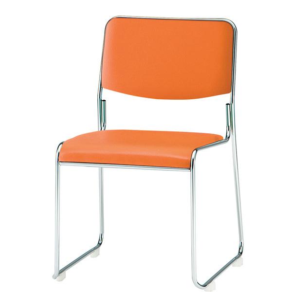 店舗　カフェ　病院　オフィス用　テーブル　チェア　6点セット　オレンジ 藤沢工業 社員食堂テーブル 会社セット 6人用 荷物置き棚付 DT-TW1875