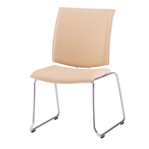 スタッキングチェア 会議椅子 ミーティングチェア 2脚セット FMP-R2L-2 W568xD630xH880mm ビニールレザー ループ脚タイプ 肘なし 会議用イス 会議用いす_9